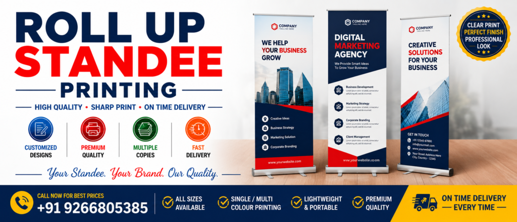 Roll-up standee printing in gurgaon