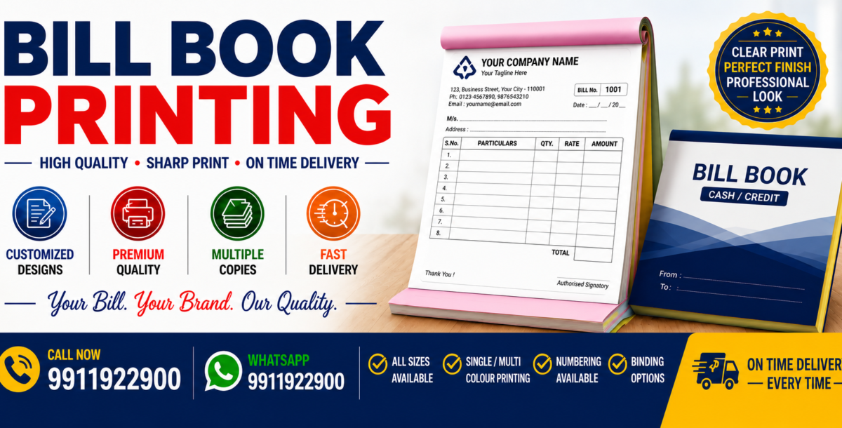 Bill book printing in Gurgaon