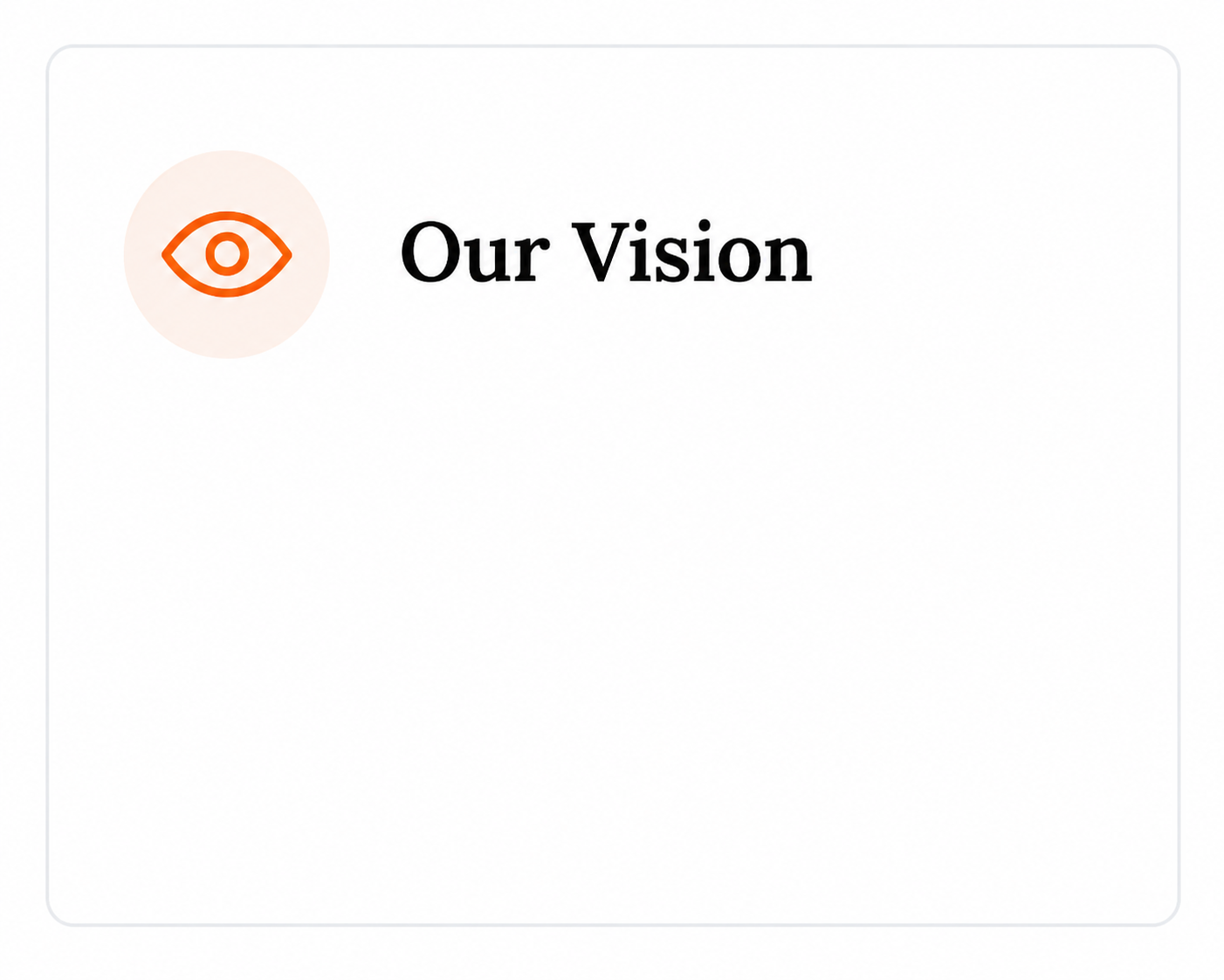 our vision