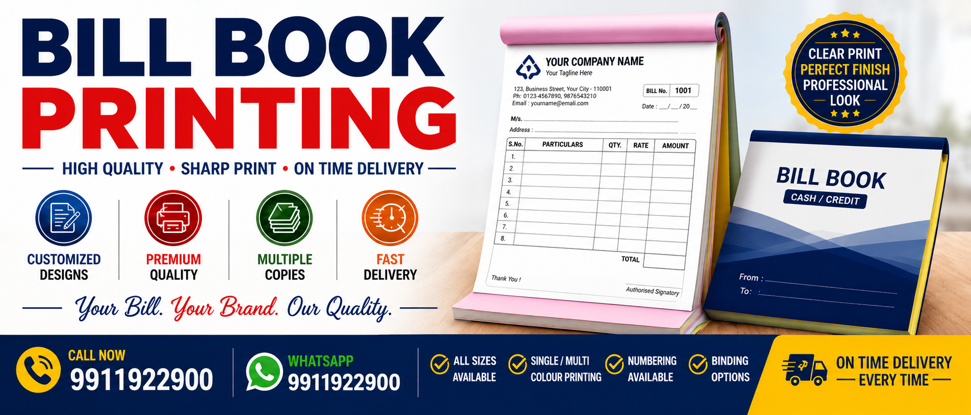 bill book printing