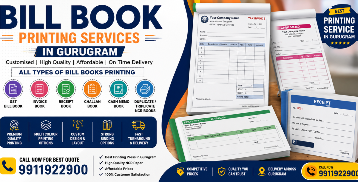 BILL BOOK PRINTING GURGAON